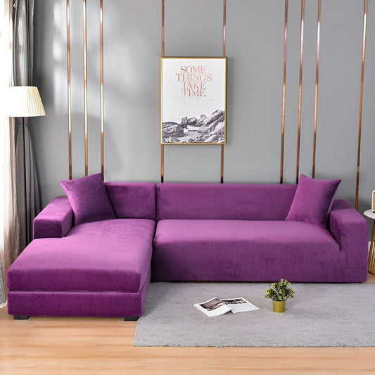 Soft Fleece Sofa Cover with Non-Slip Fit
