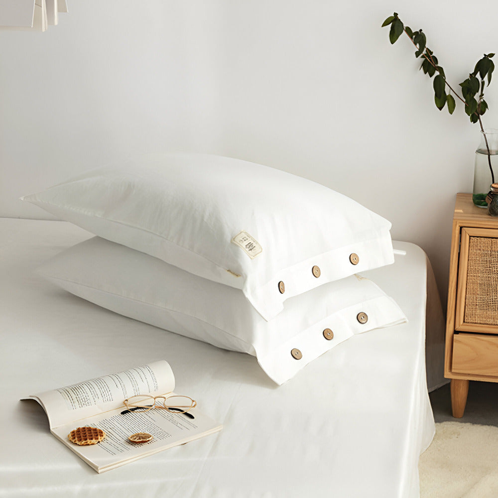 Breathable Cotton Duvet Cover Set with Two Pillowcases