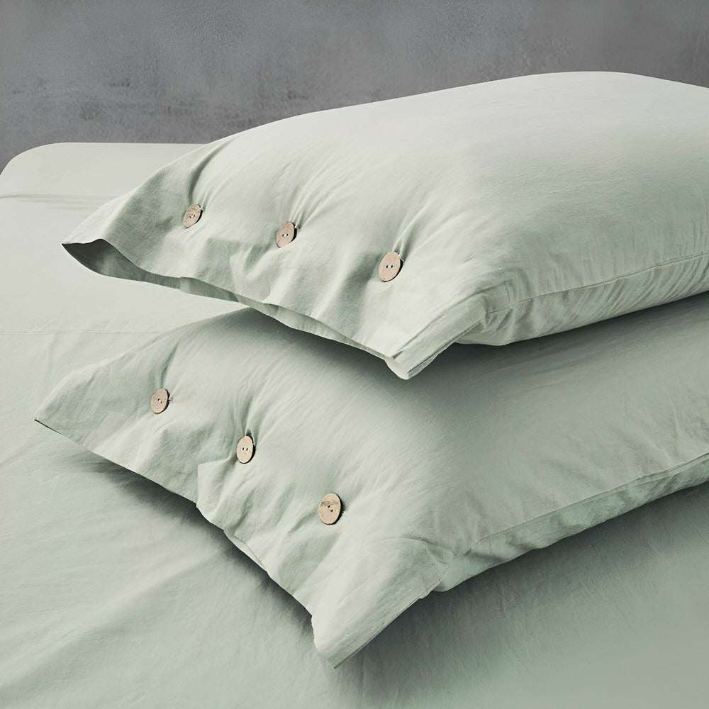 Breathable Cotton Duvet Cover Set with Two Pillowcases