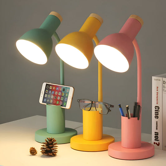 Modern Nordic Desk Lamp with Built-in Organizer