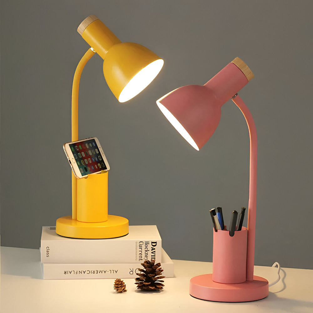 Modern LED Desk Lamp with Pen Holder and Minimalist Design