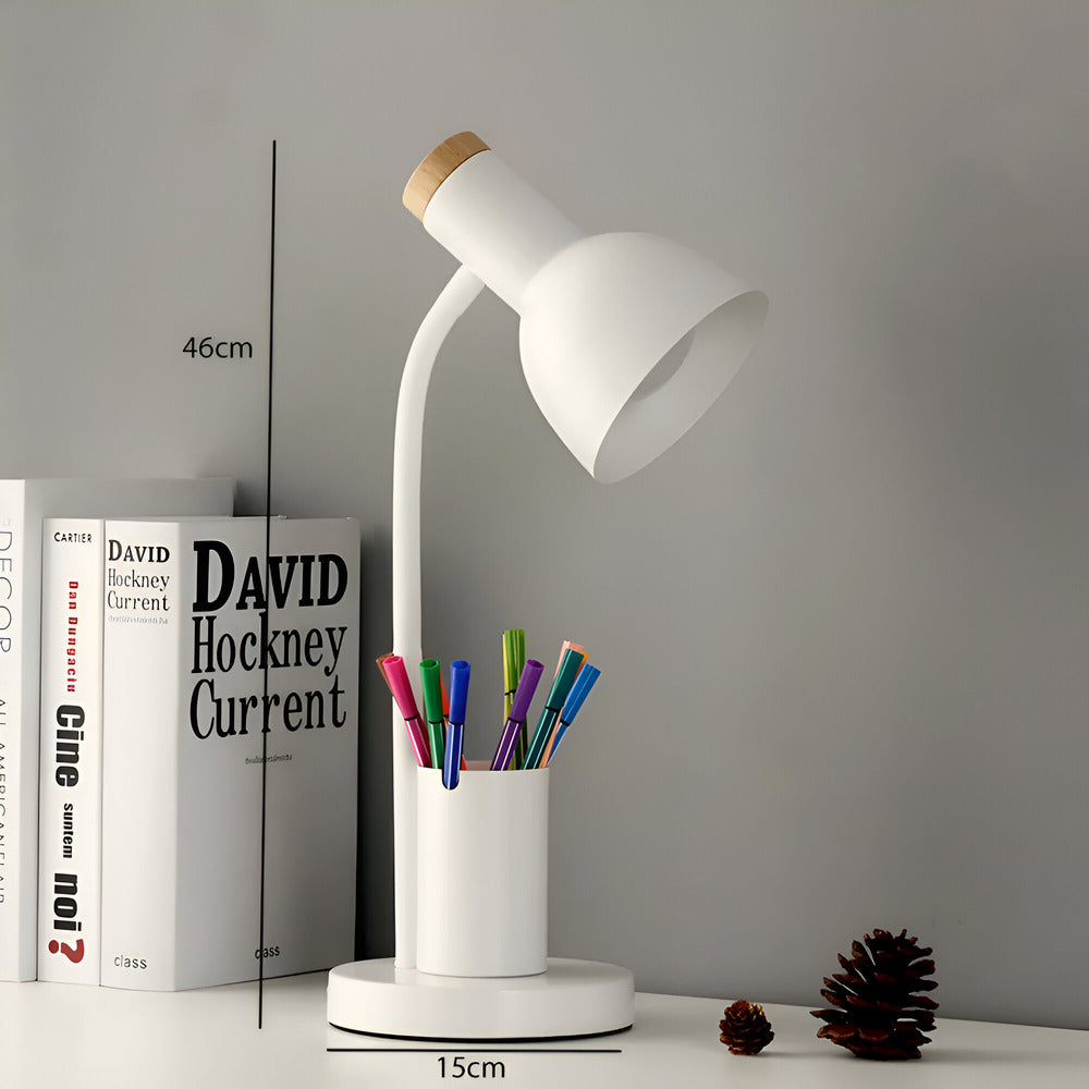 Modern Nordic Desk Lamp with Built-in Organizer