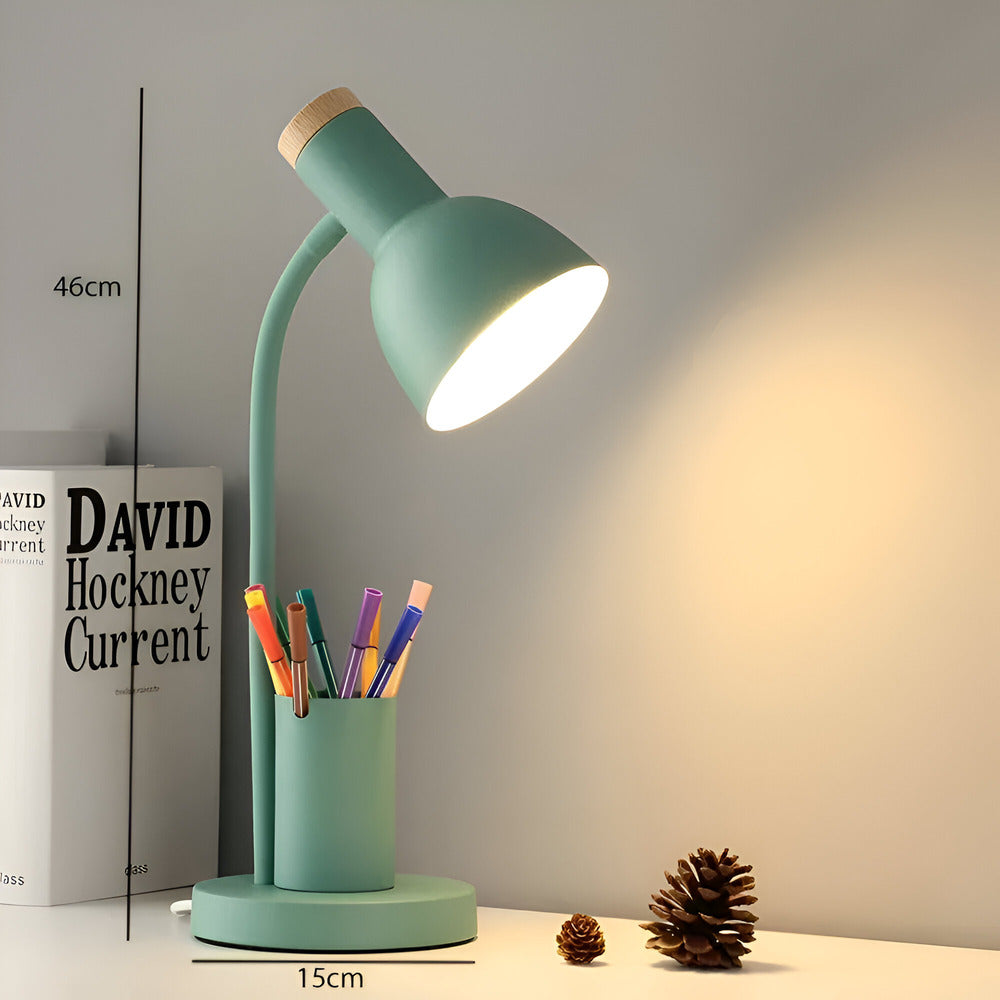 Modern LED Desk Lamp with Pen Holder and Minimalist Design
