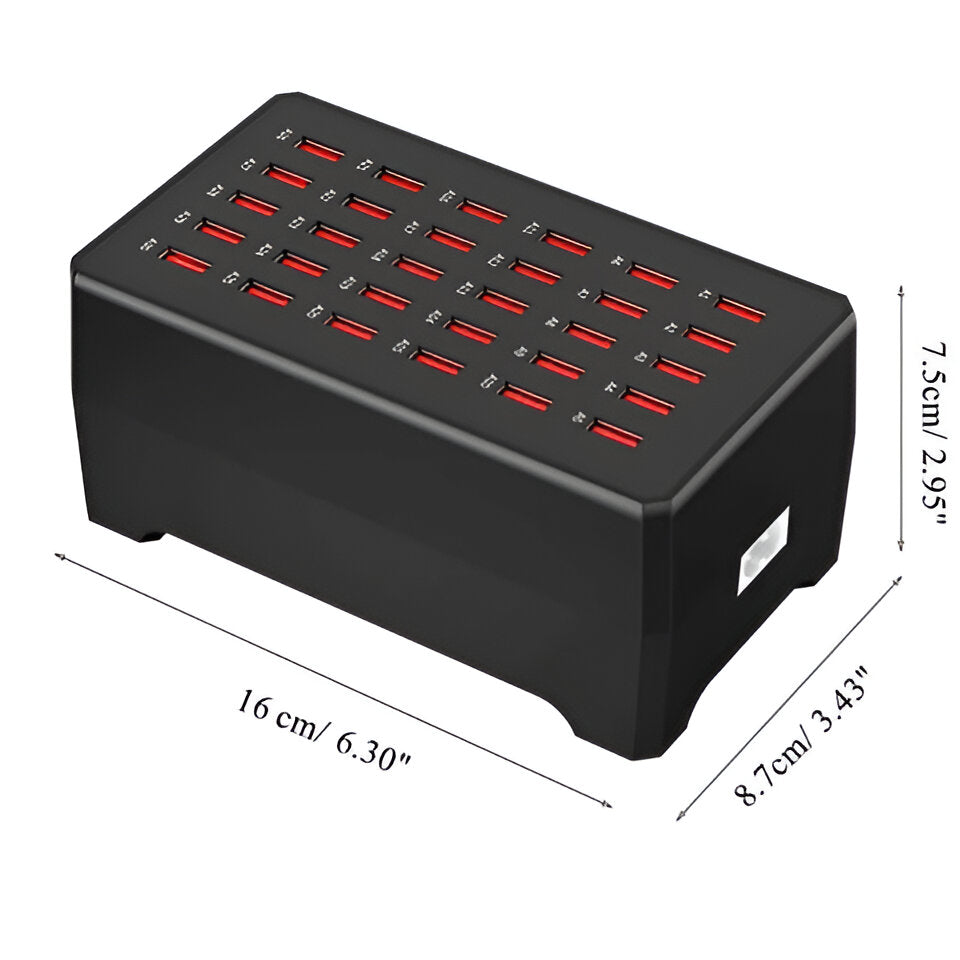 Universal 30-Port USB Charging Station with Fast Charging