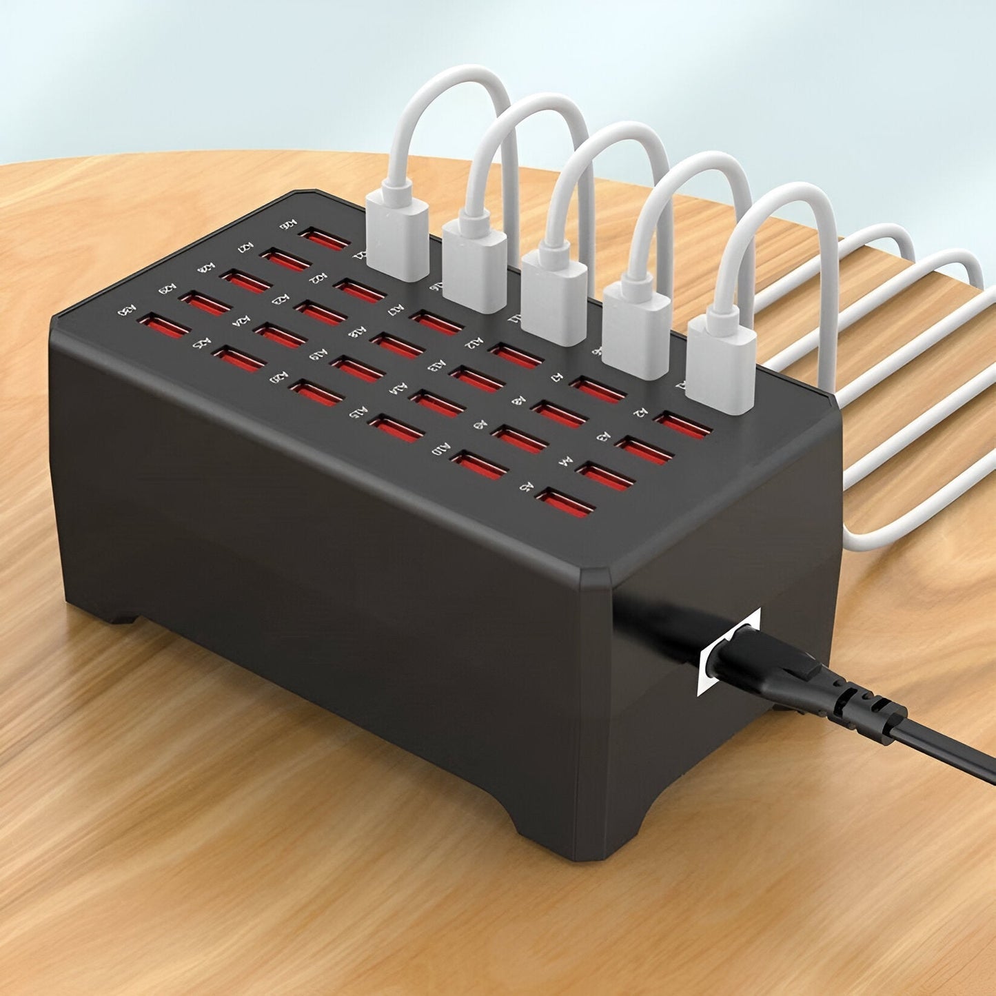 Universal 30-Port USB Charging Station with Fast Charging