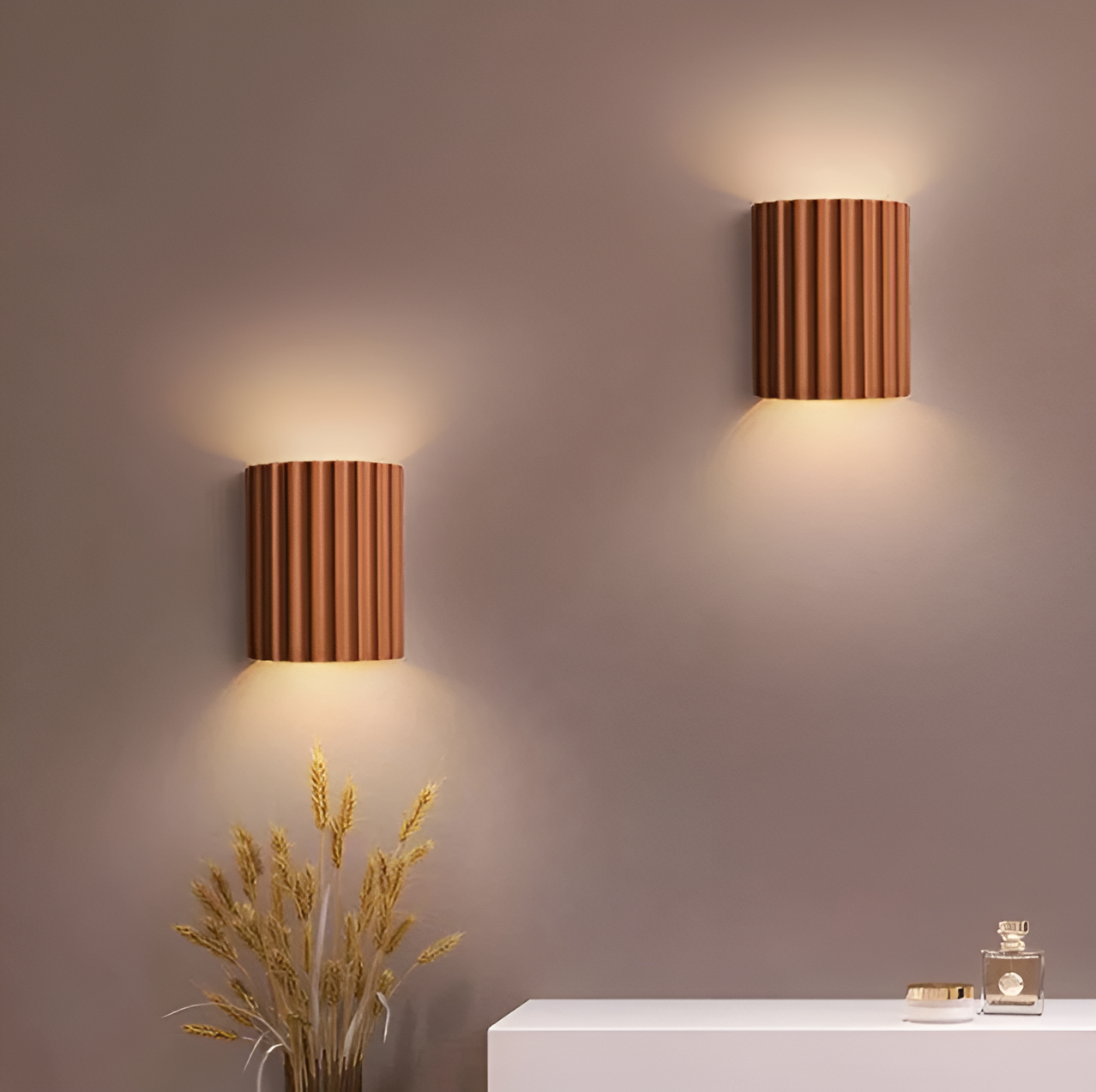 Striped Resin LED Wall Light for Modern Scandinavian Decor