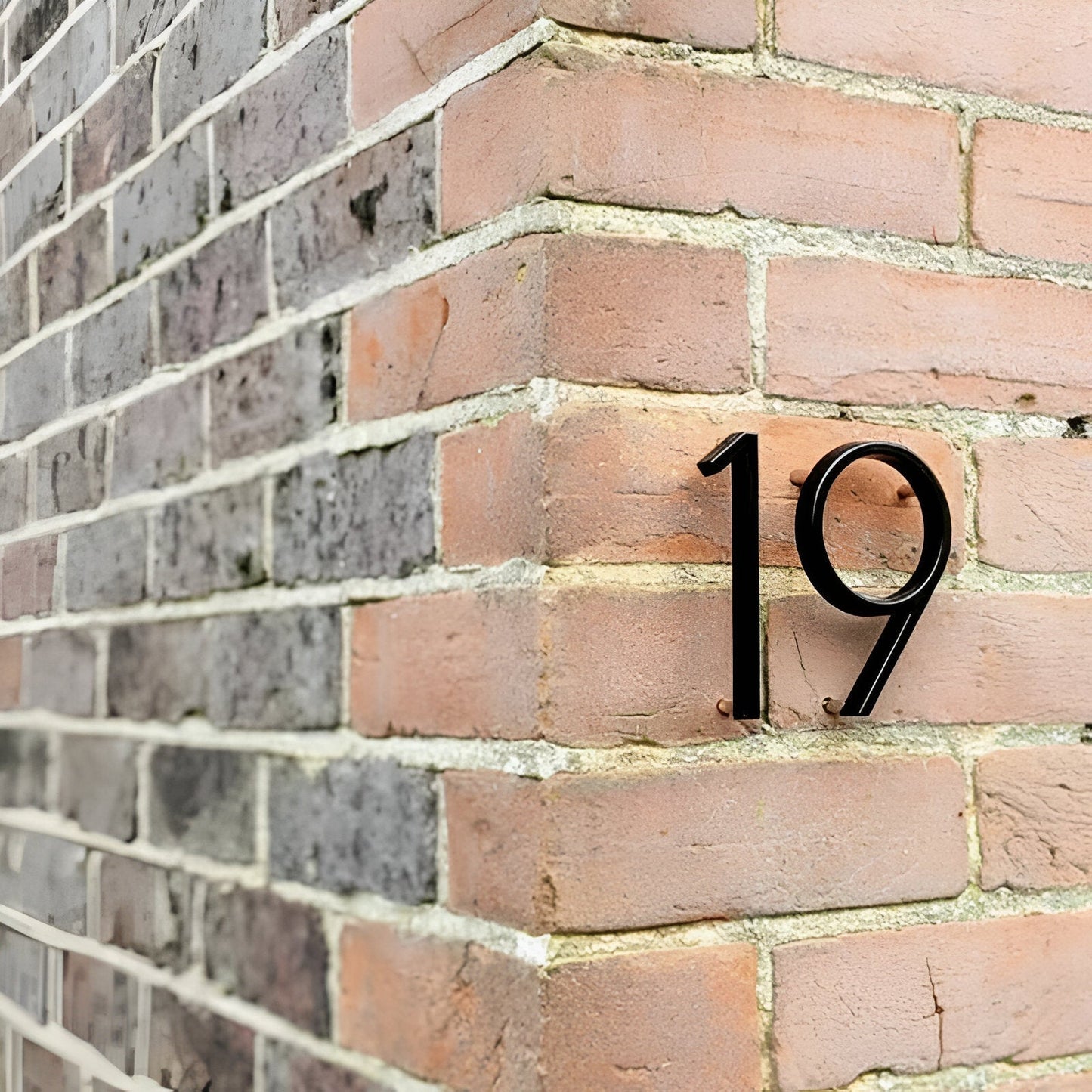 Black Zinc Alloy House Number Sign - Modern Weather-Resistant Address Plaque
