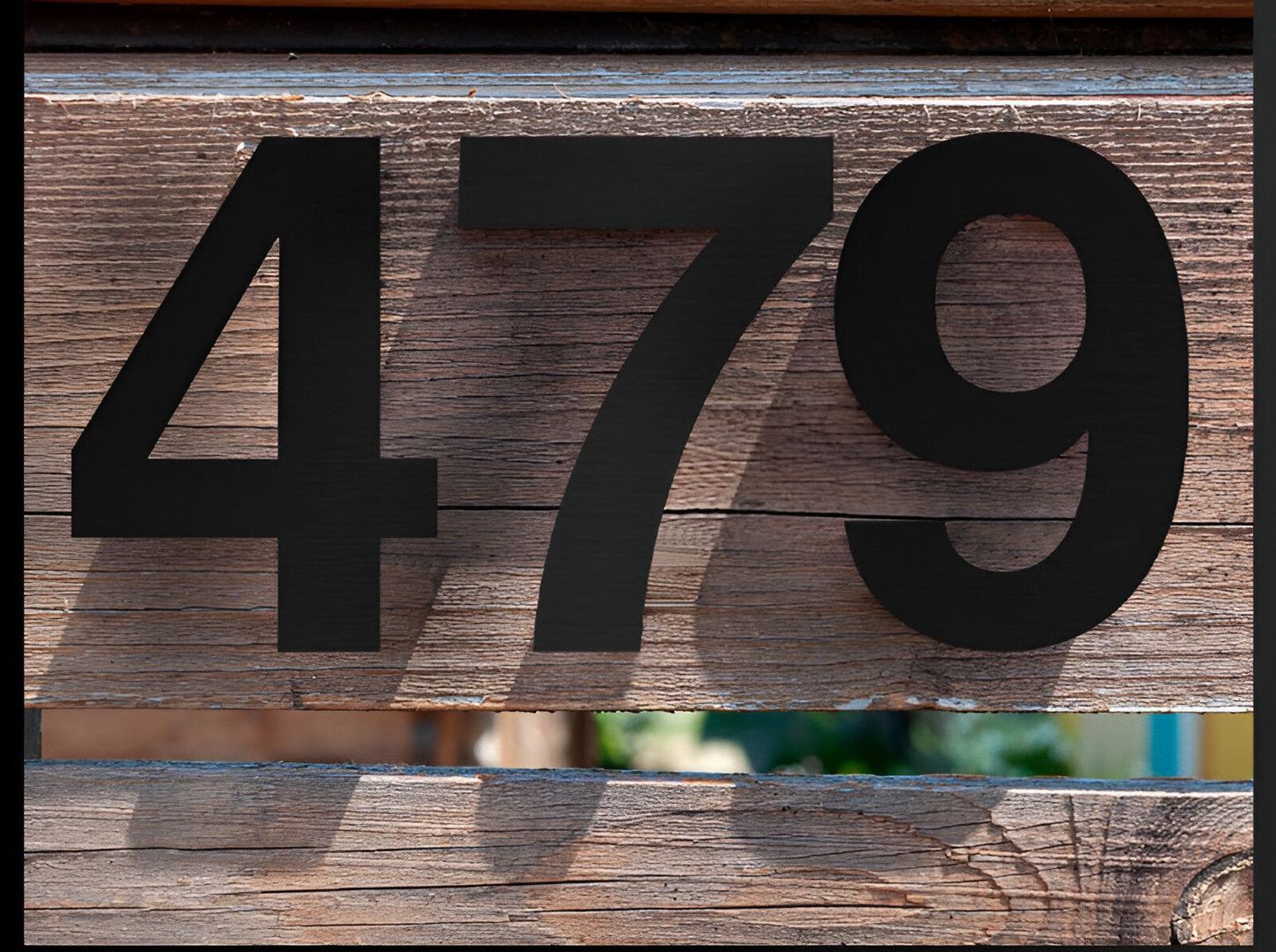 Black Zinc Alloy House Number Sign - Modern Weather-Resistant Address Plaque
