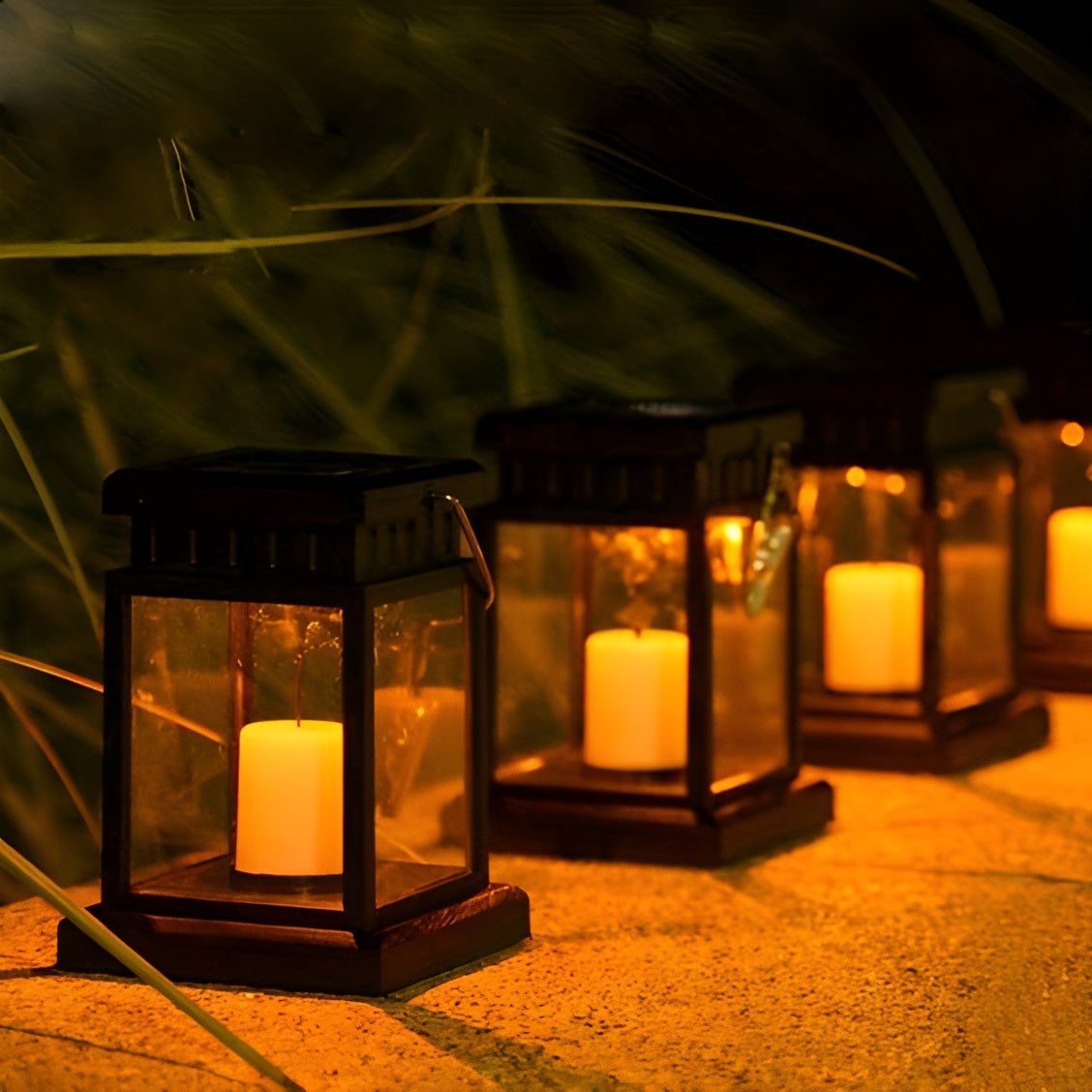 Solar-Powered LED Lantern with Dual Panels