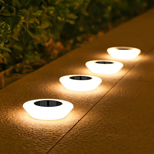 Solar-Powered LED Garden Path Light with Warm Ambient Glow
