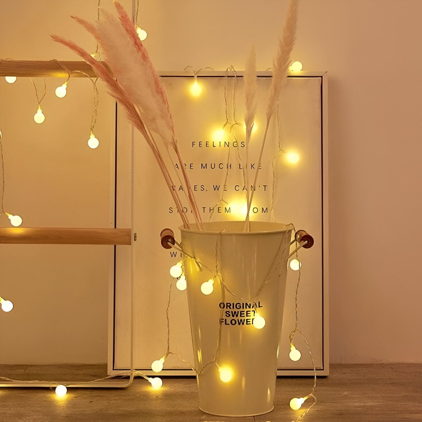 LED String Lights - Decorative Orbs, Flowers, Stars, Snowflakes