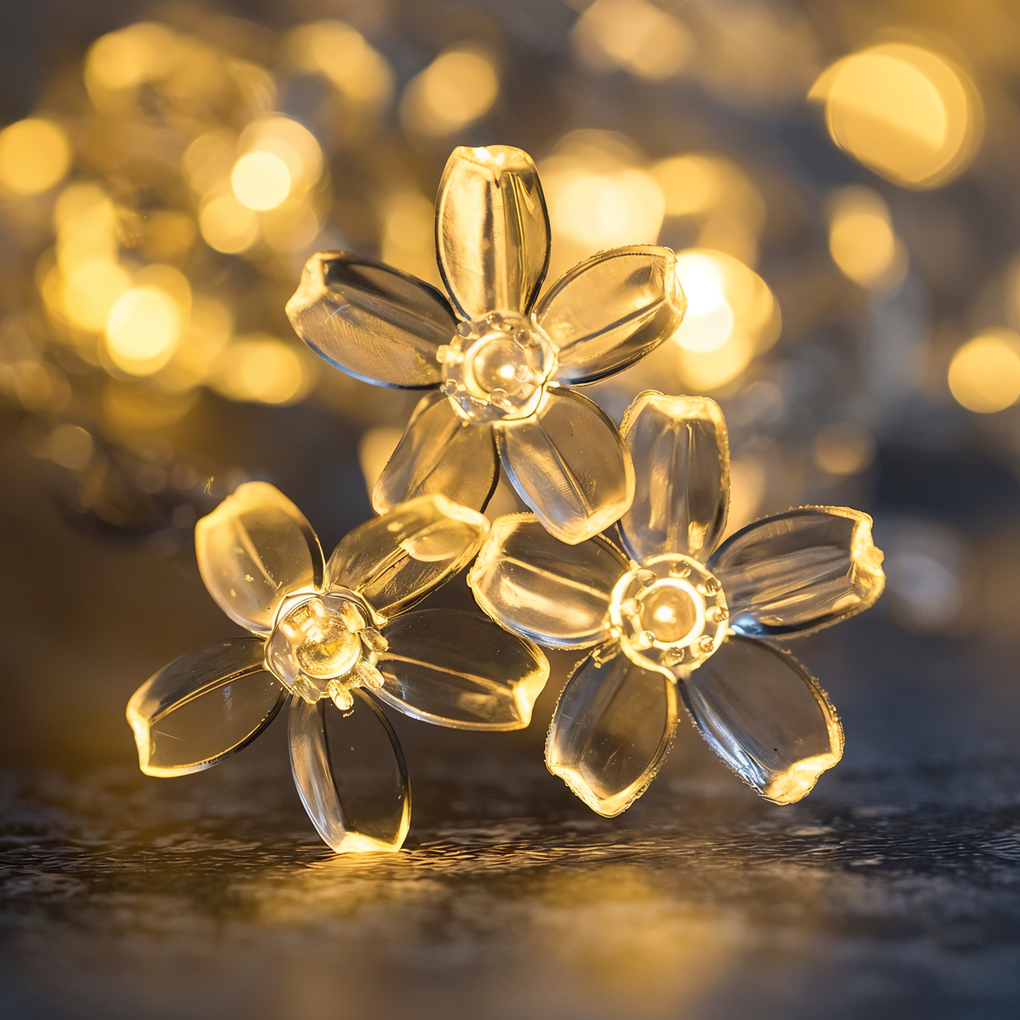 LED String Lights - Decorative Orbs, Flowers, Stars, Snowflakes