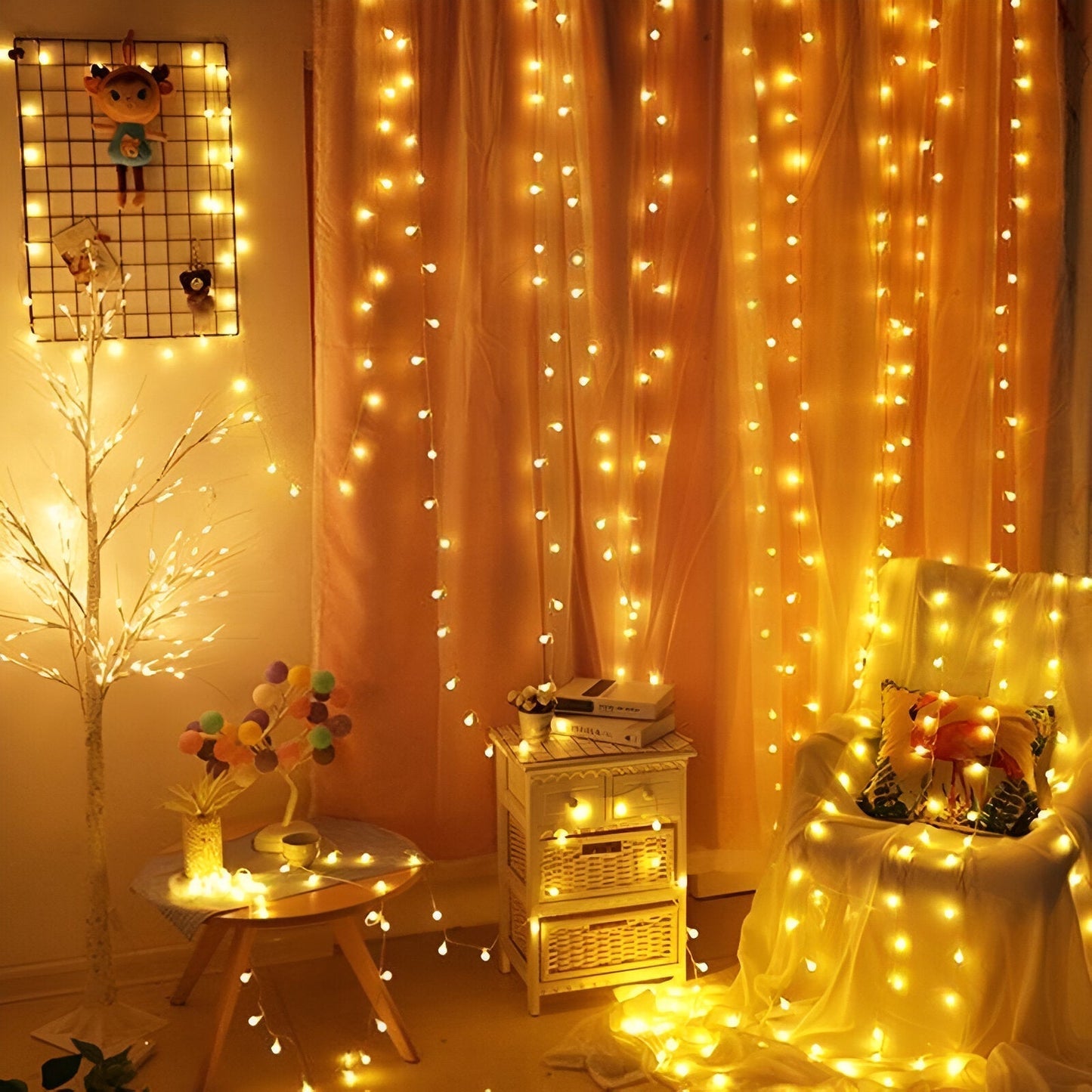 LED String Lights - Decorative Orbs, Flowers, Stars, Snowflakes