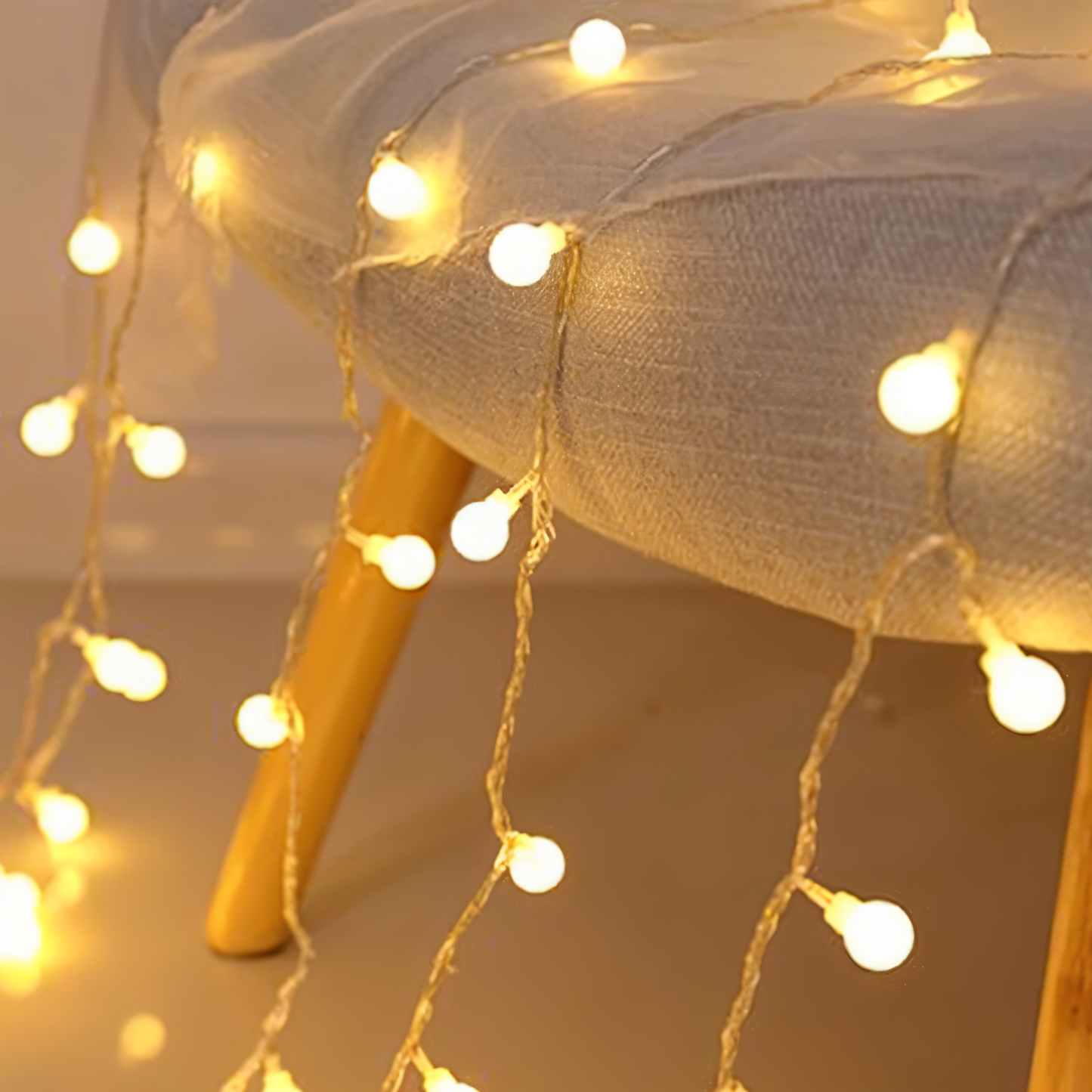LED Decorative String Lights - Warm White Orbs, Flowers, Stars, Snowflakes