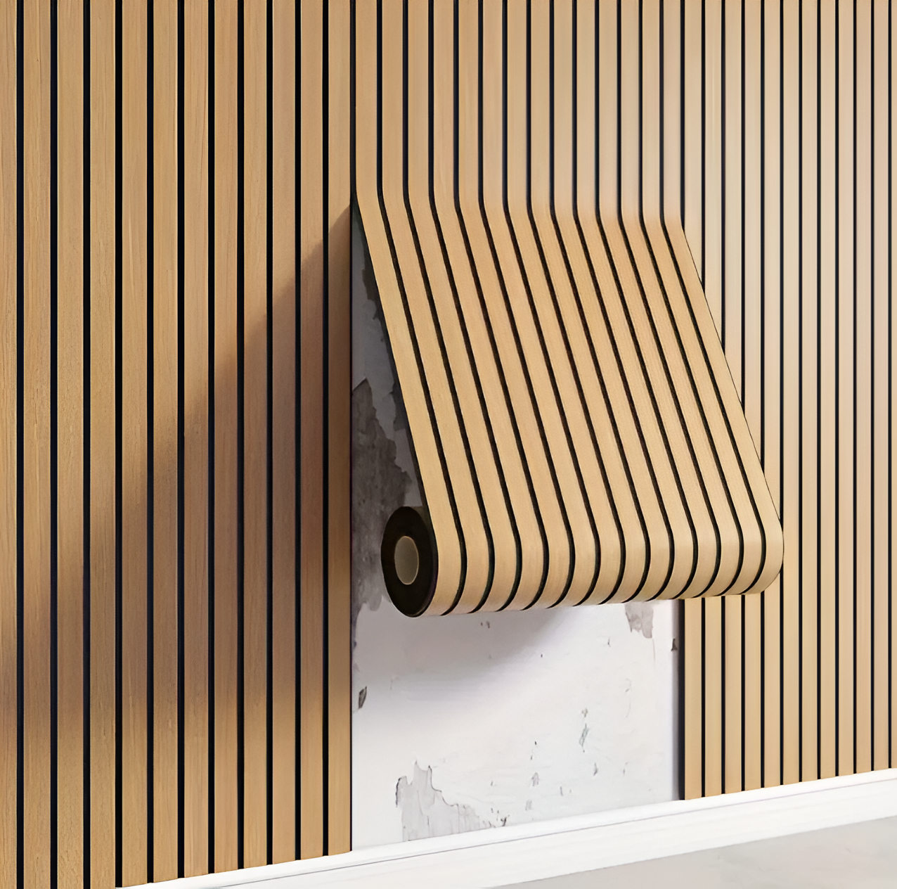 Self-Adhesive 3D PVC Wall Panels with Wood Look Finish