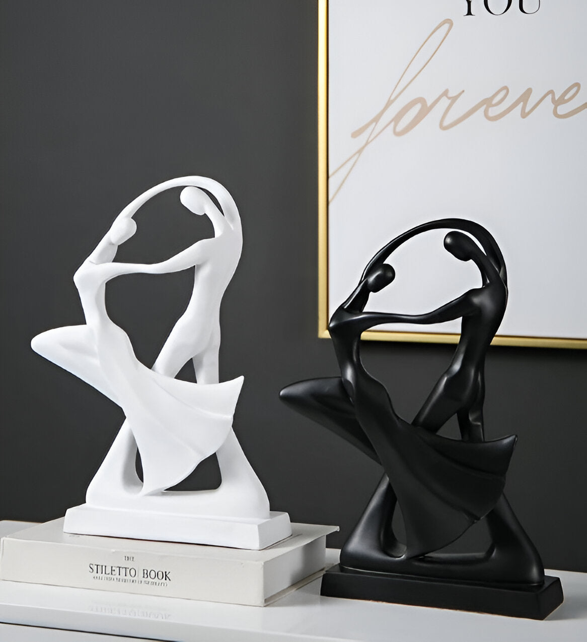 Modern Resin Dancing Couple Sculpture