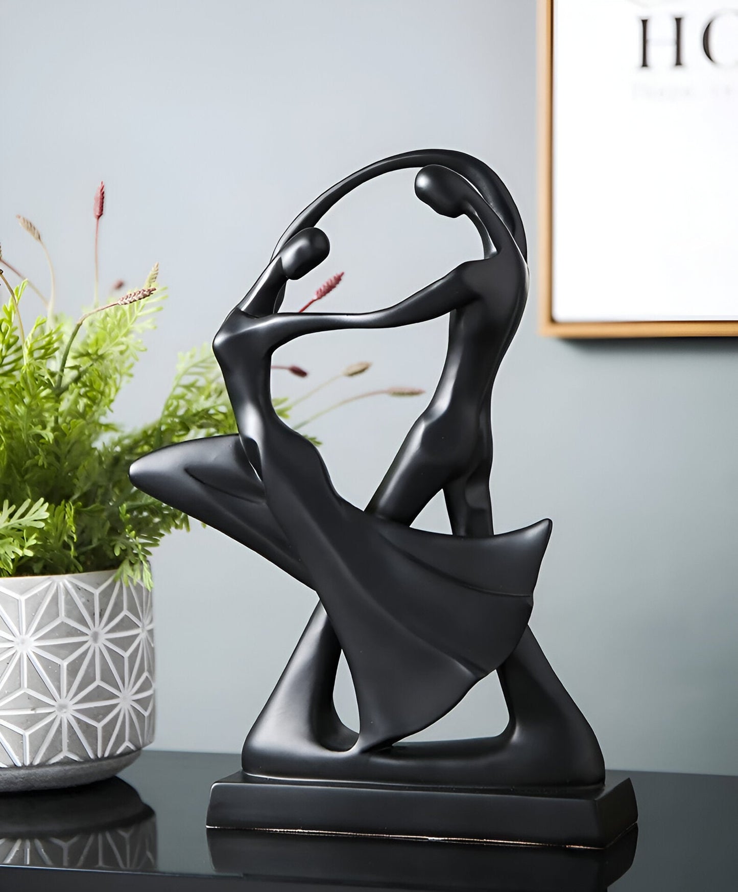 Modern Resin Dancing Couple Sculpture