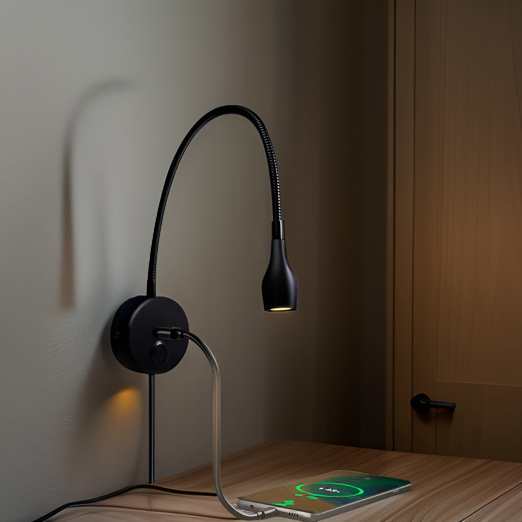 Adjustable Wall Reading Lamp with Energy-Efficient LED