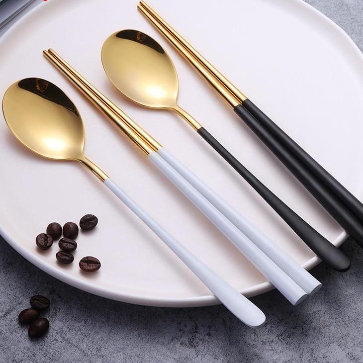 High-Gloss Stainless Steel Korean Chopsticks