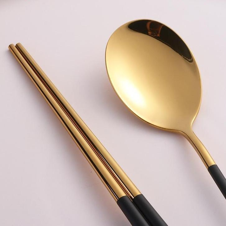High-Gloss Stainless Steel Korean Chopsticks