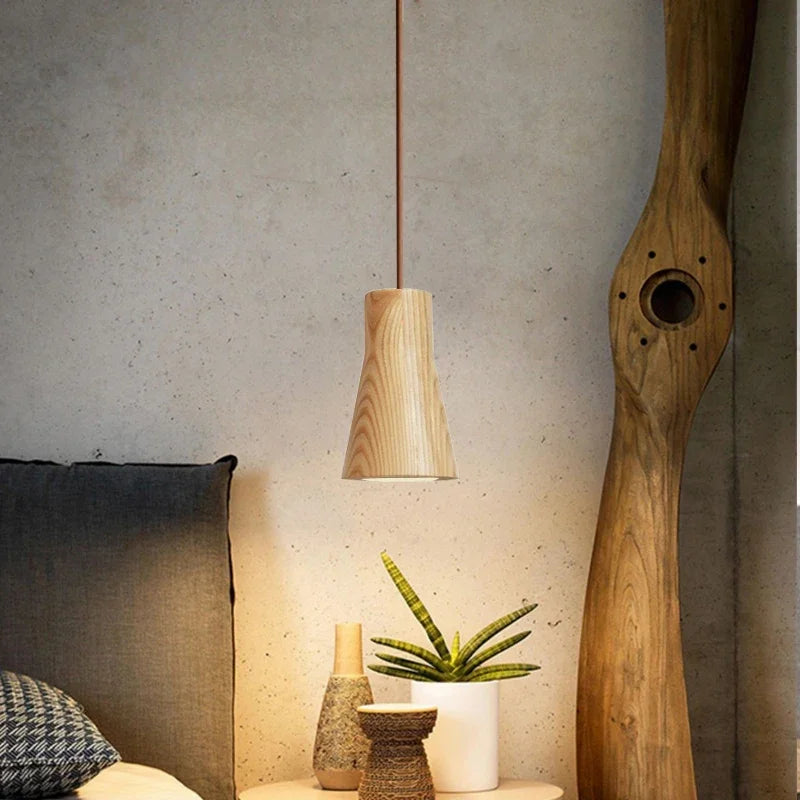 Scandinavian Natural Wood Pendant Lamp