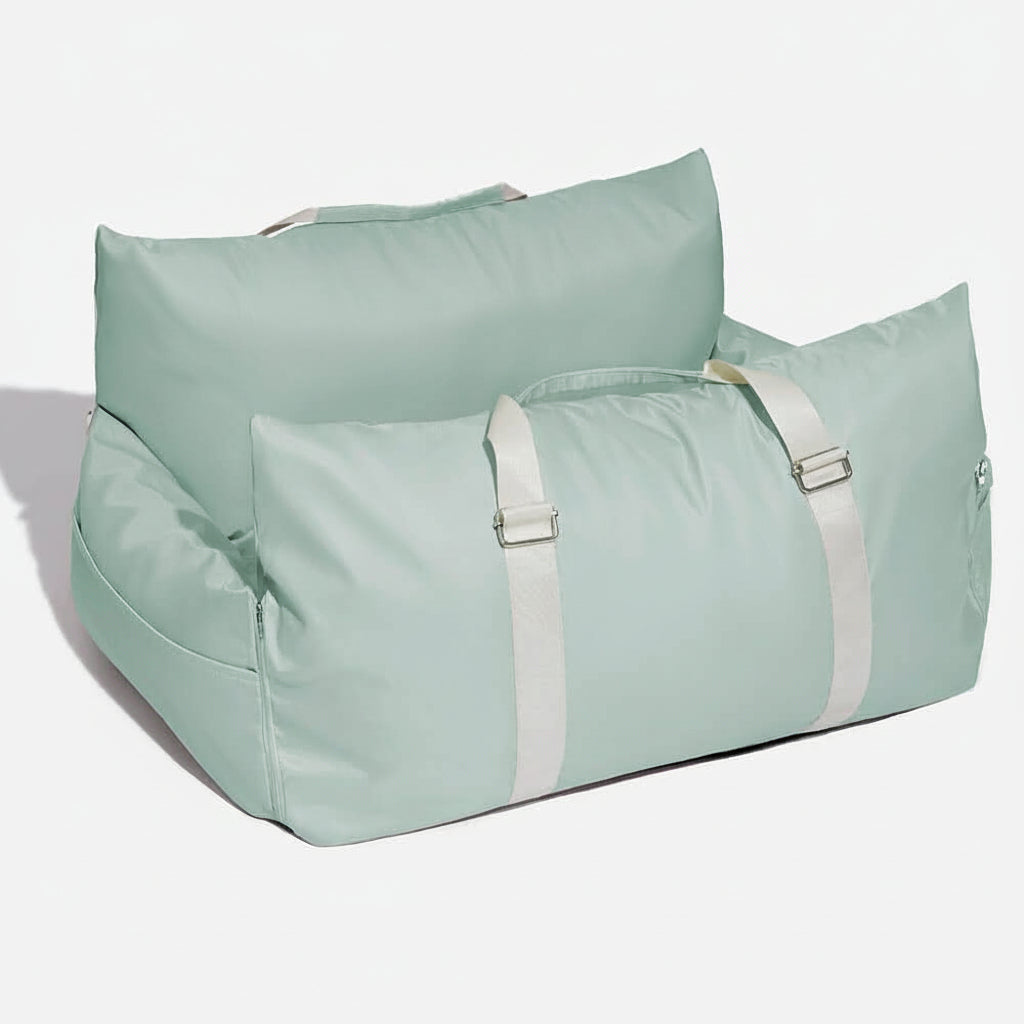 Dog Car Seat Bed with Safety Belt and Non-Slip Base