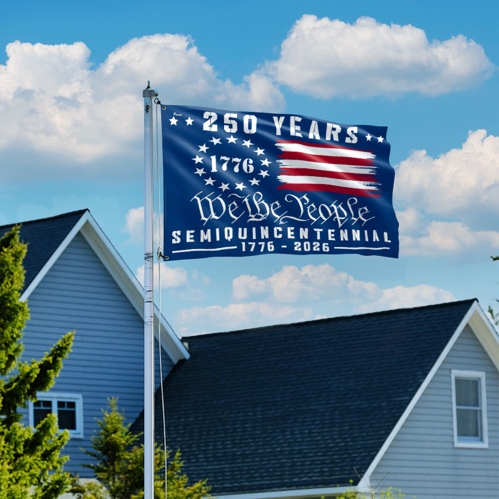 Canvas American Grommet Flag - We The People 250th Anniversary