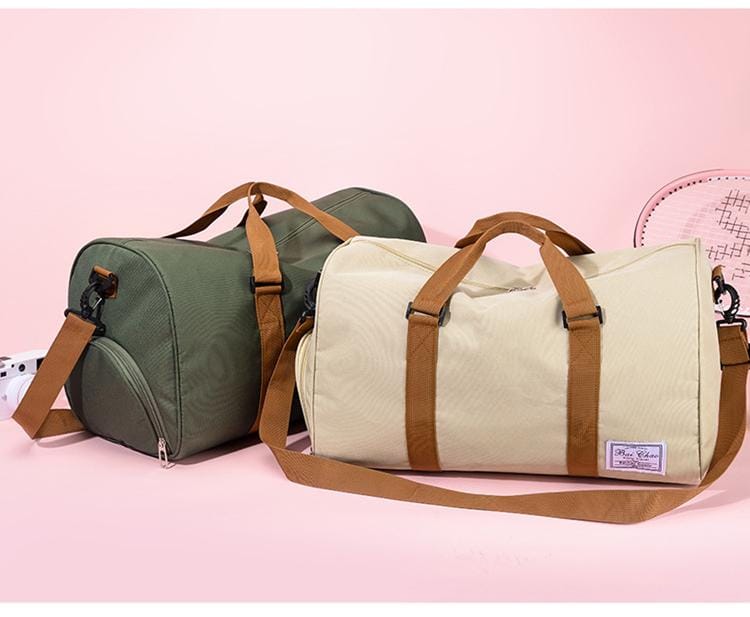 Lightweight Waterproof Fitness Travel Duffel Bag with Shoe Compartment
