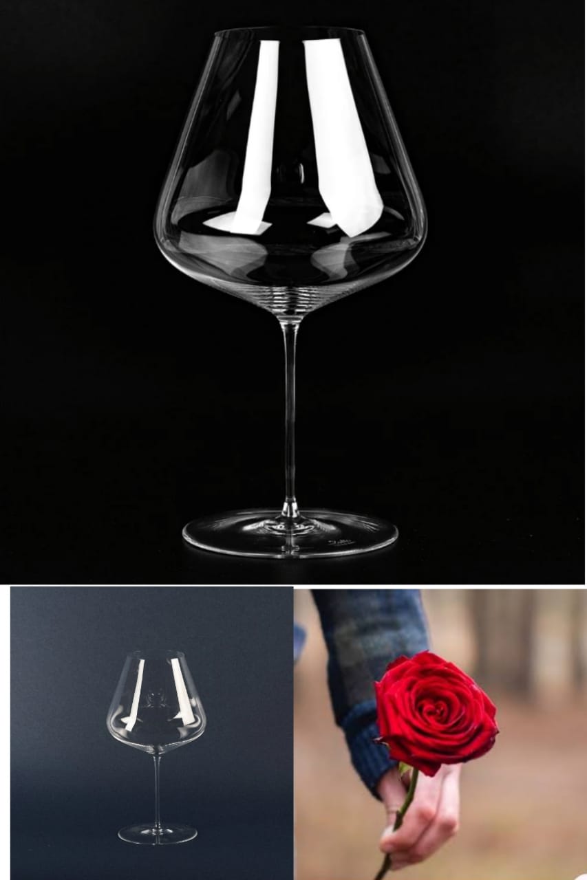 800ml Crystal Glass Wine Goblets - Set of 6