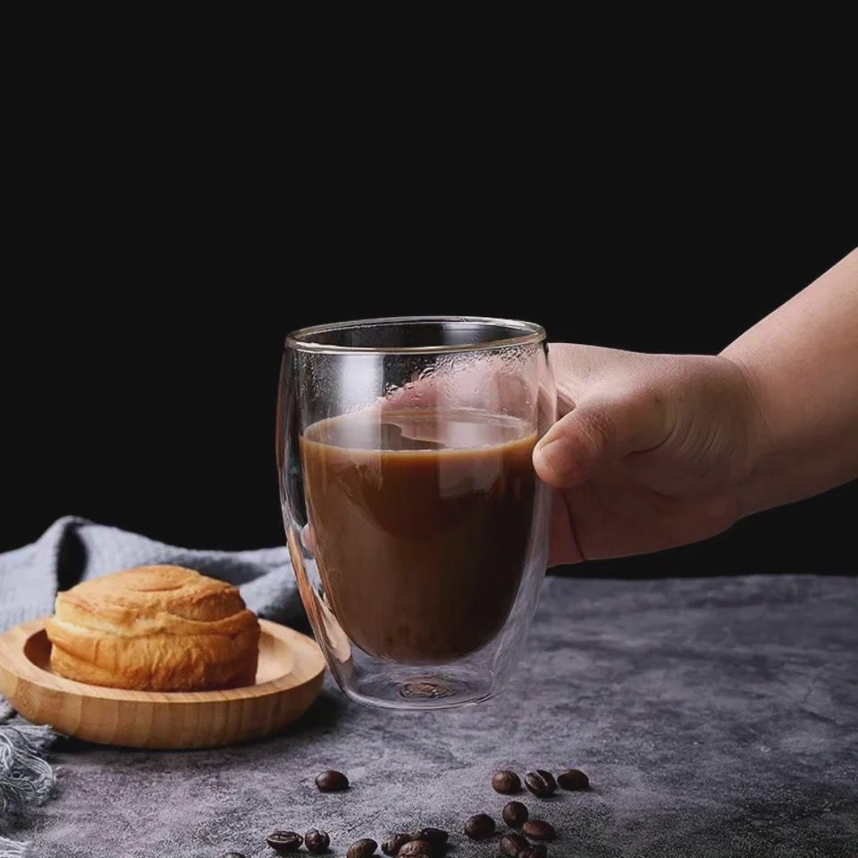 450ml Insulated Double-Walled Coffee Mugs Set of 6