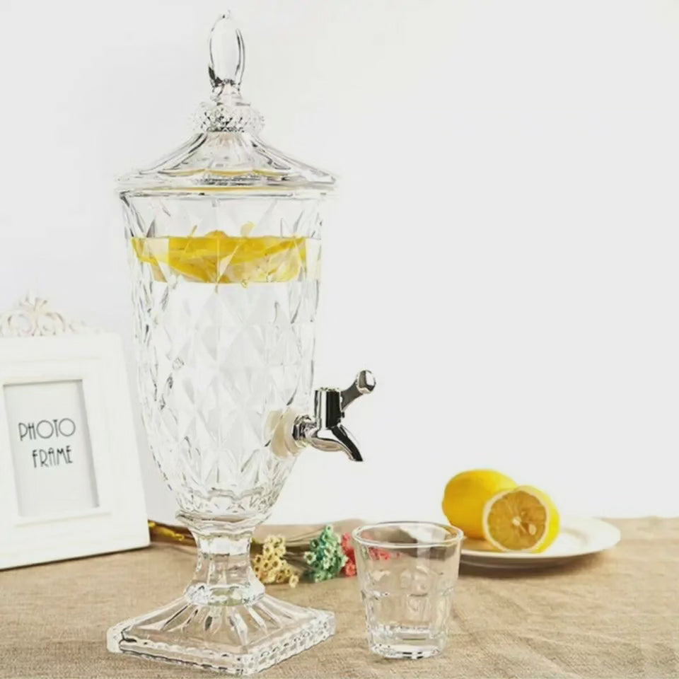 Glass Juice Dispenser - 3 or 5 Liter Capacity