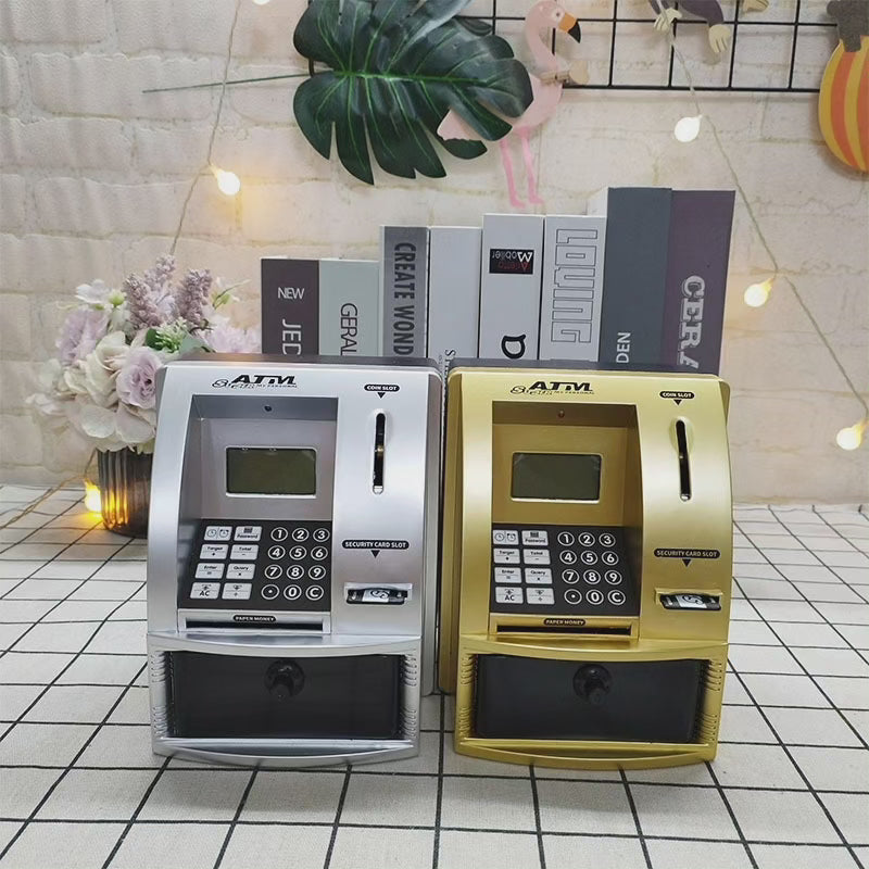 ATM Piggy Bank for Kids - Coin and Bill Savings Bank