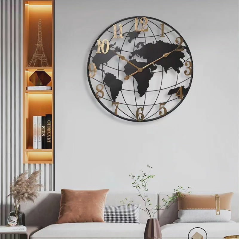 60cm World Map Decorative Wall Clock