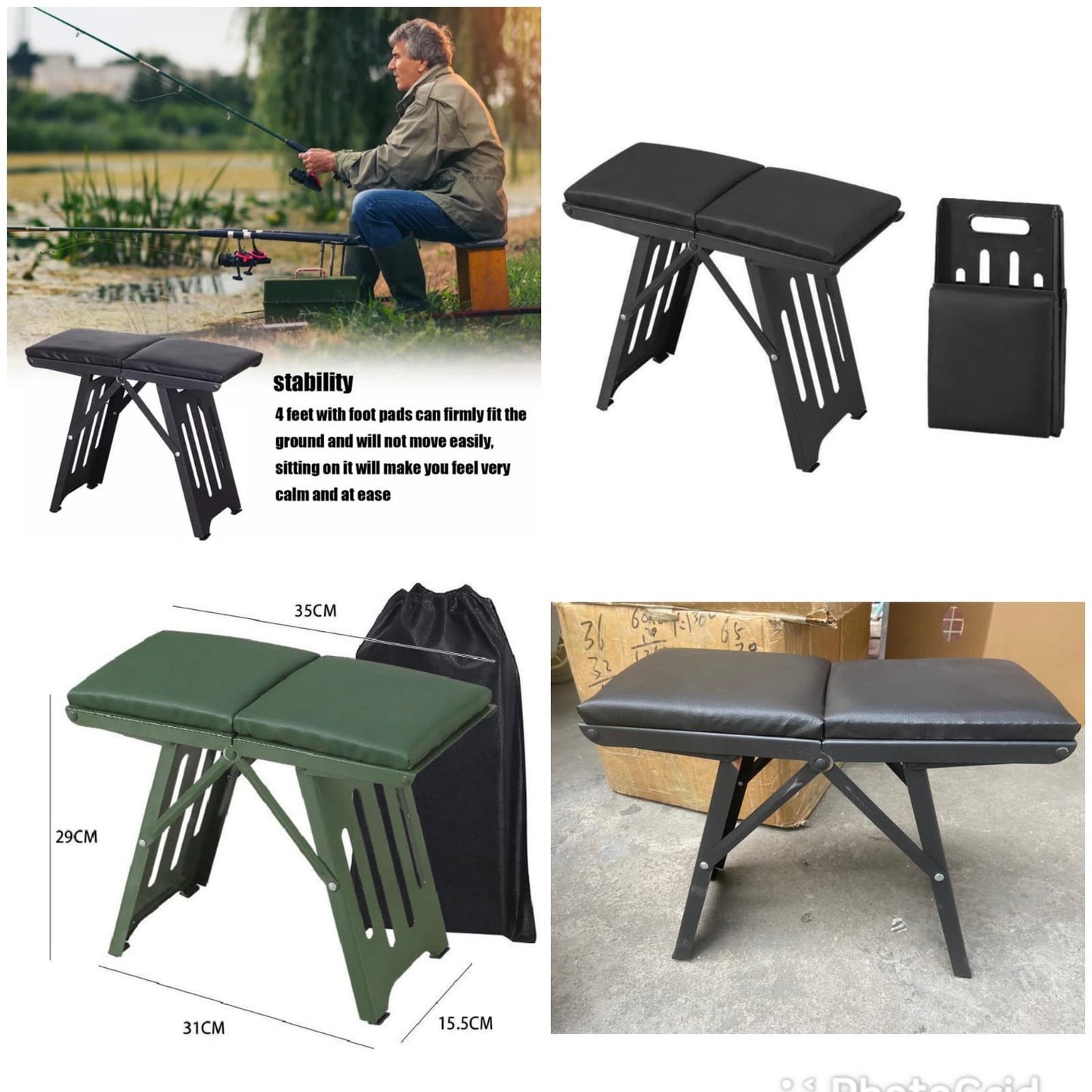 Steel Folding Transport Chair for Camping - 200 kg Capacity