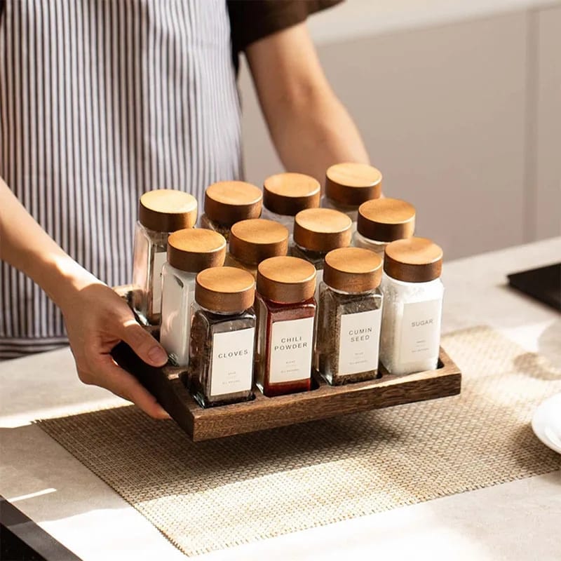 12 Spice Jars with 4 oz Capacity