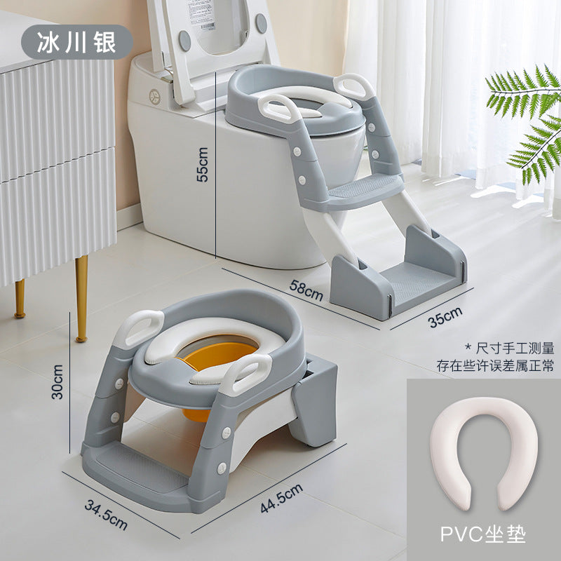 2-in-1 Toilet Potty Trainer Seat with Step Stool