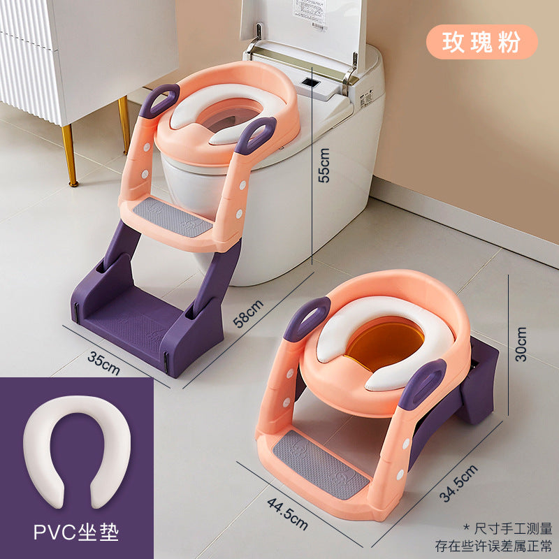 2-in-1 Toilet Potty Trainer Seat with Step Stool