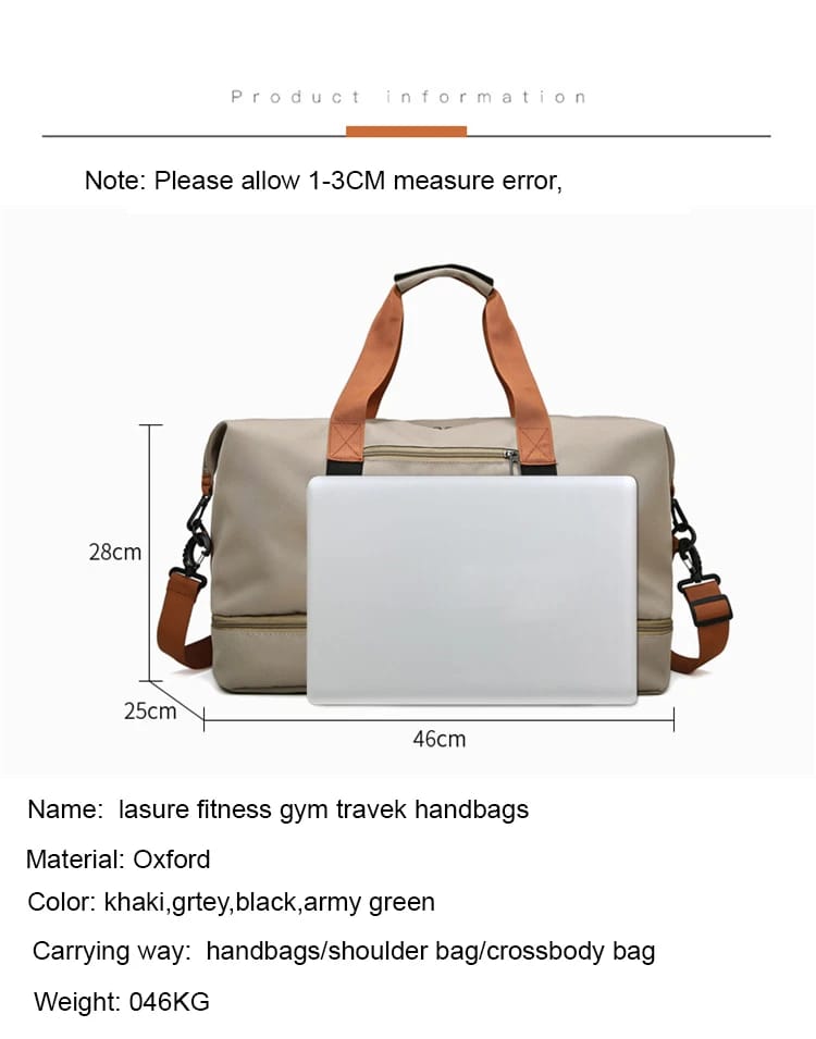 Chic Oxford Travel Fitness Sports Bag