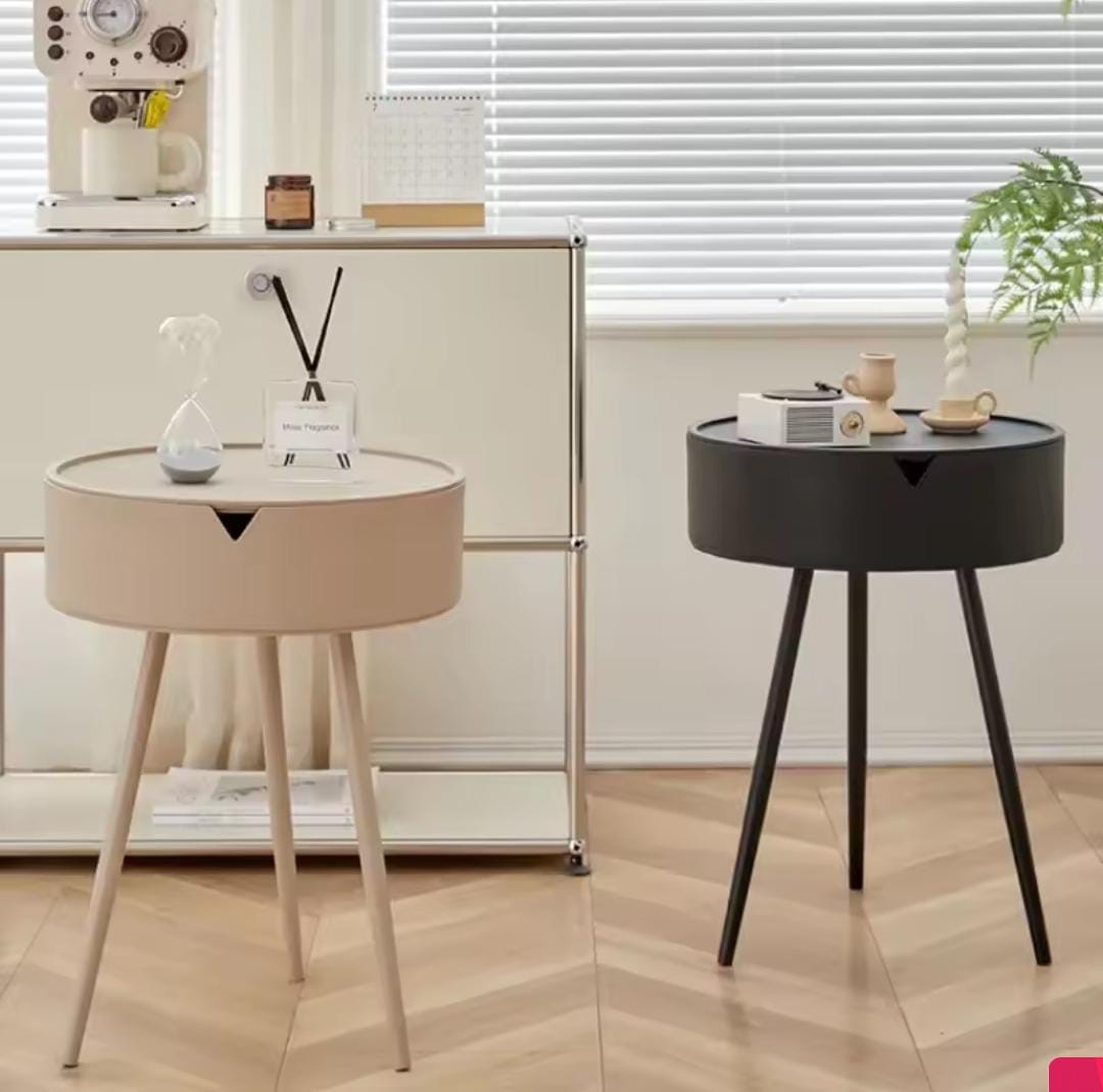 Contemporary Nightstand with Integrated Storage