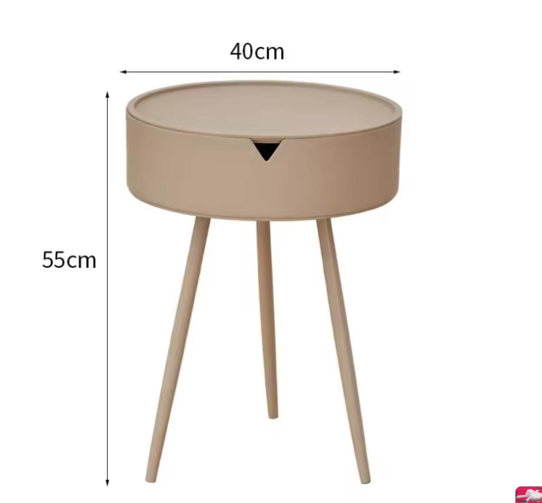 Contemporary Nightstand with Integrated Storage