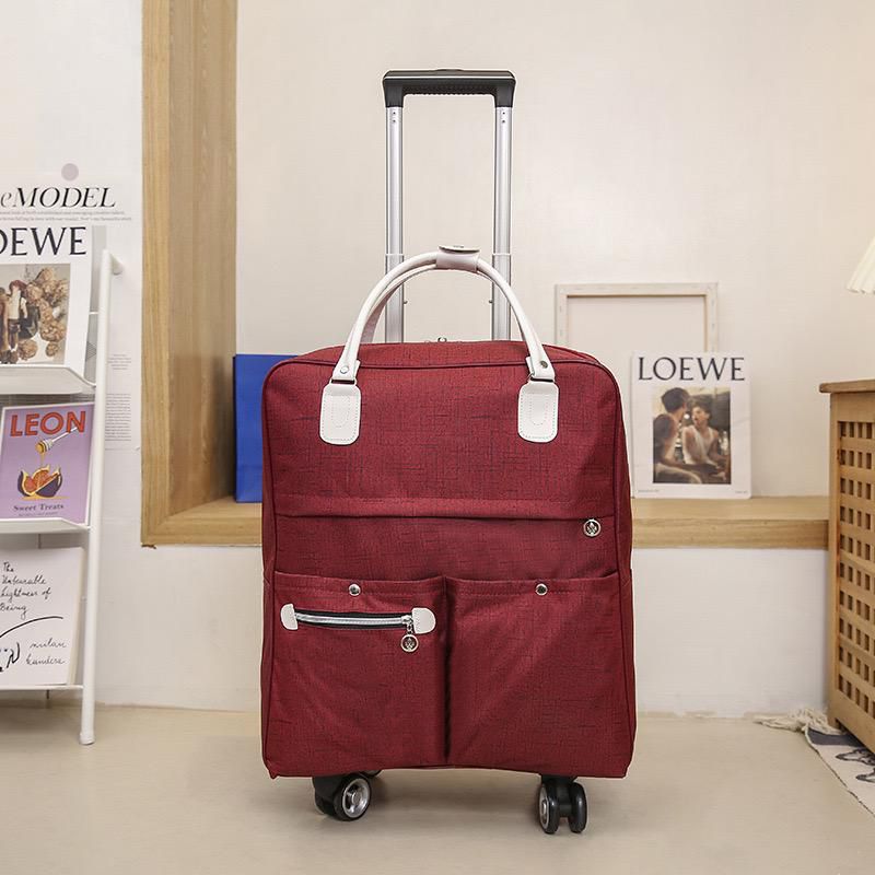 Travel Trolley Bag with Shoulder Strap and 4 Wheels