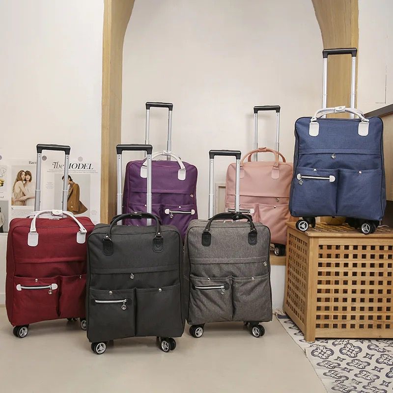 Travel Trolley Bag with Shoulder Strap and 4 Wheels