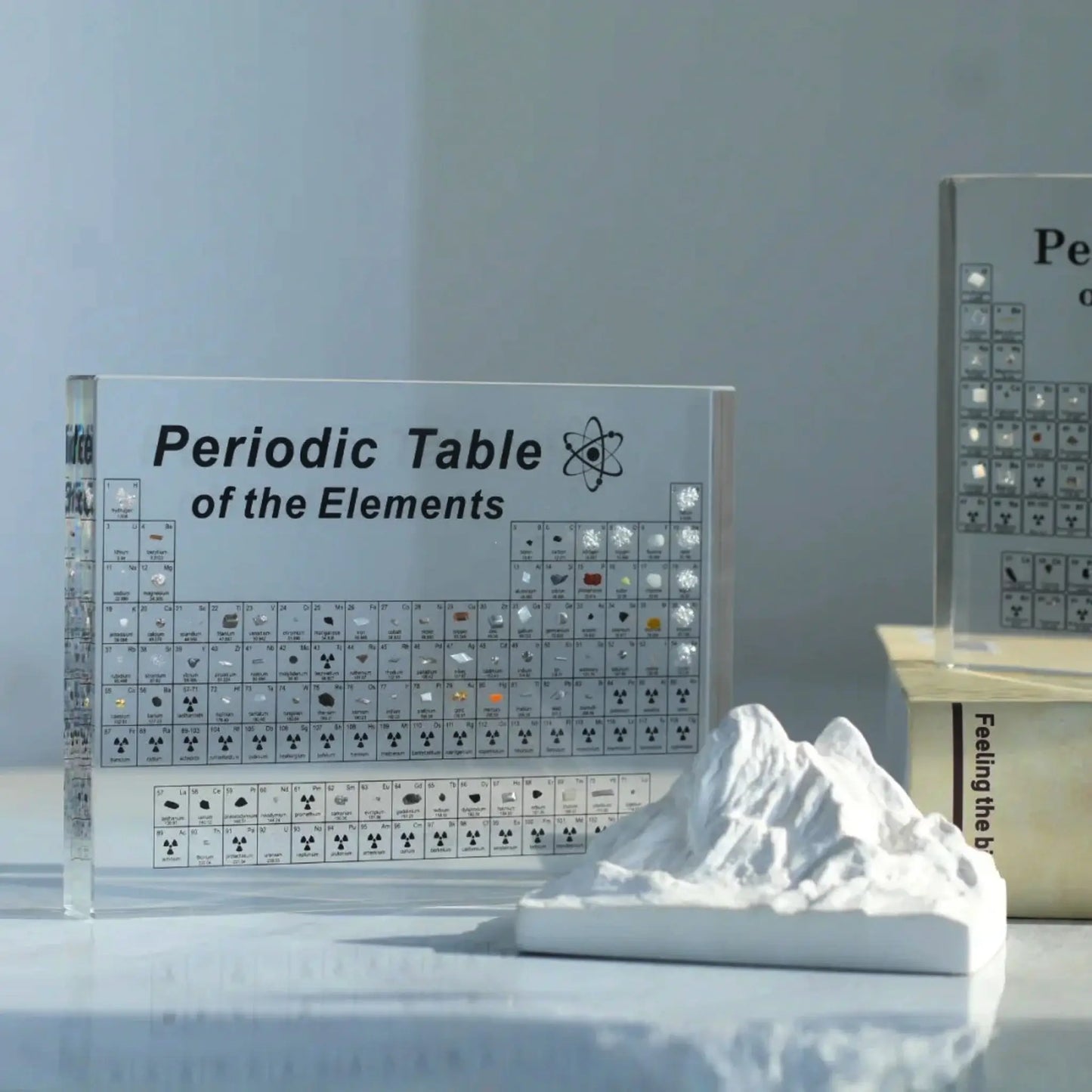Illuminated Acrylic Periodic Table with Real Element Samples