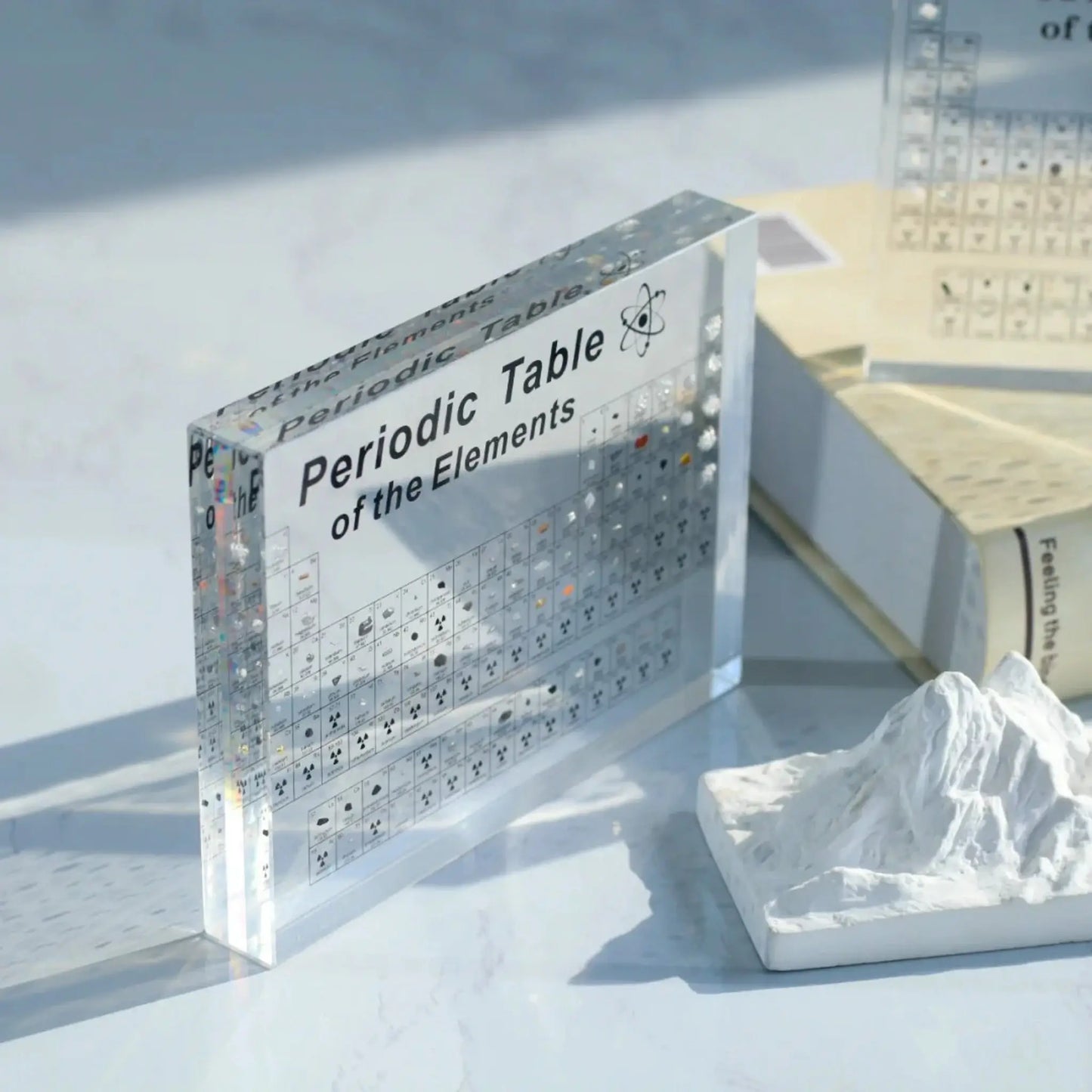 Illuminated Acrylic Periodic Table with Real Element Samples
