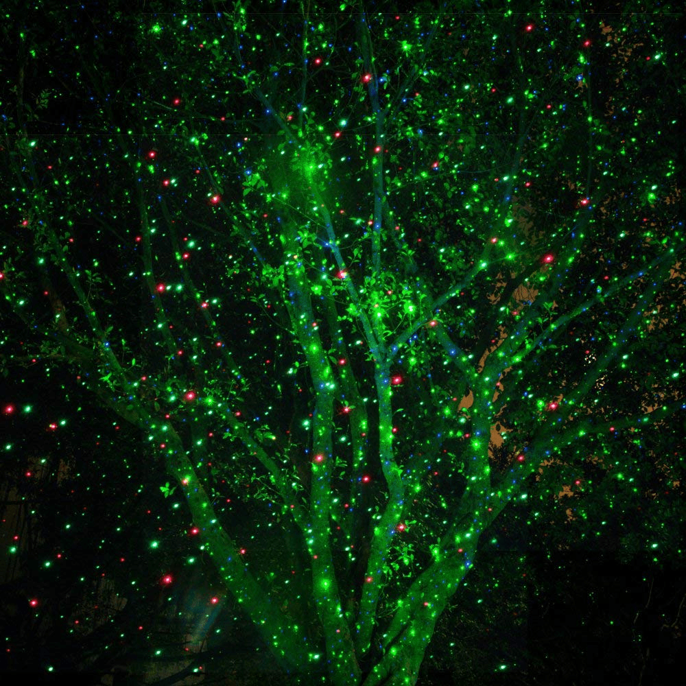 Outdoor Christmas Laser Light Projector with Red and Green LEDs