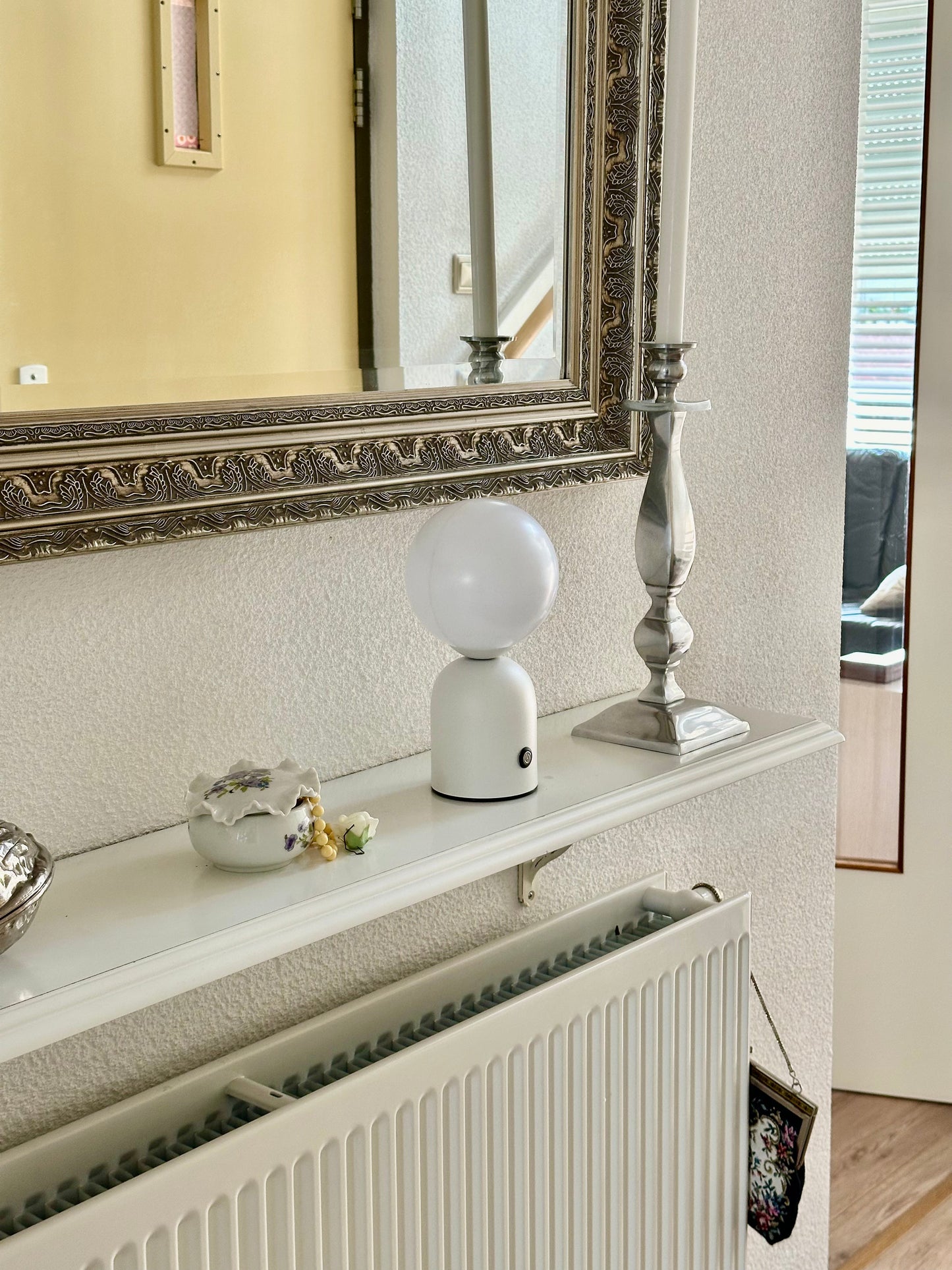 Calming LED Table Lamp - Elegant White Design