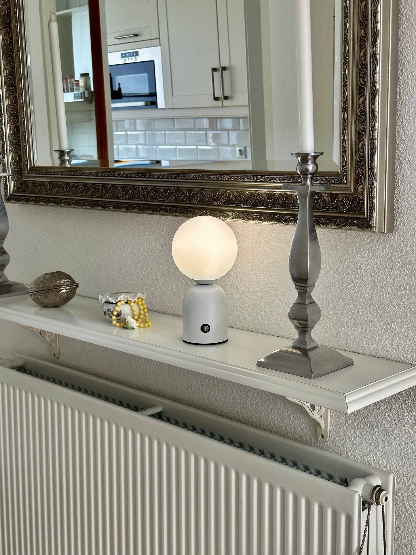 Calming LED Table Lamp - Elegant White Design