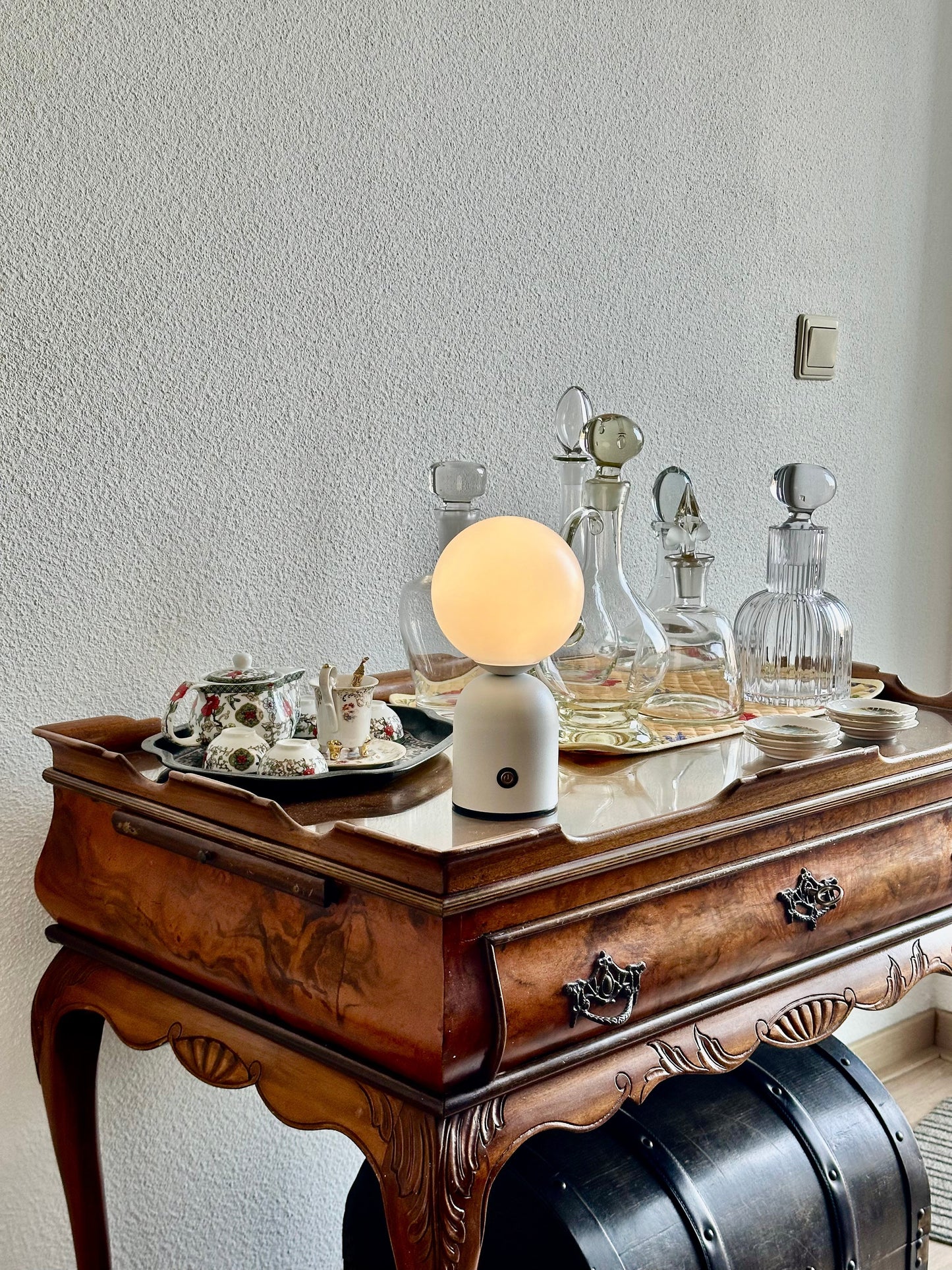 Calming LED Table Lamp - Elegant White Design