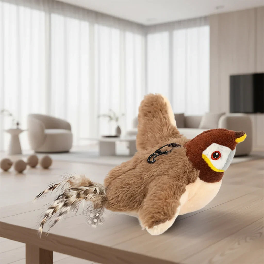 Interactive Rechargeable Plush Cat Toy with Realistic Movement