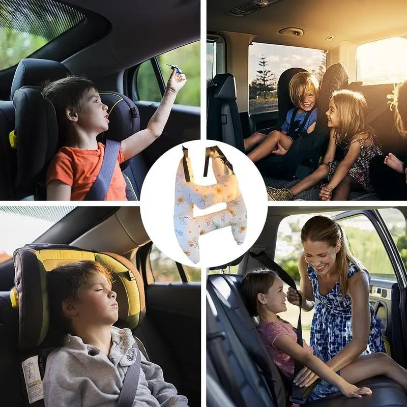 Children's Travel Pillow with Neck Support – Soft Cotton Blend, Fun Designs